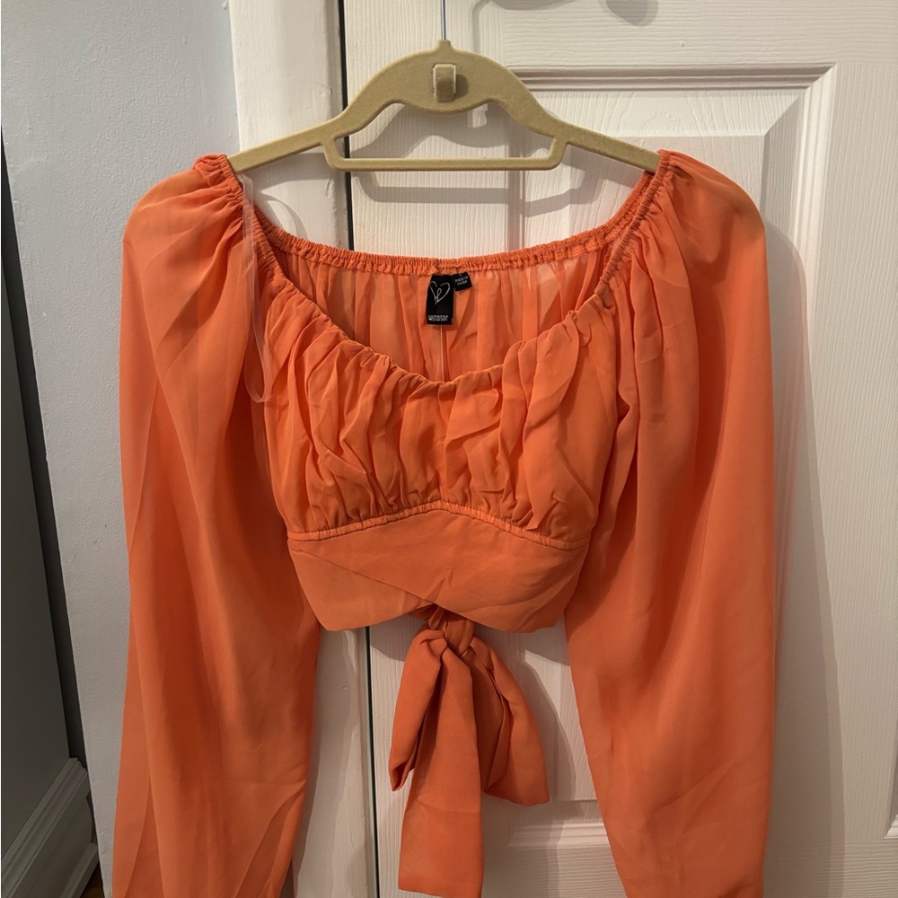 Windsor Orange Long Sleeve Top